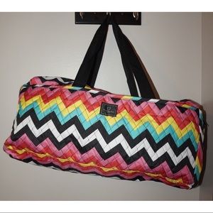 Colorful Chevron Quilted Duffle Bag